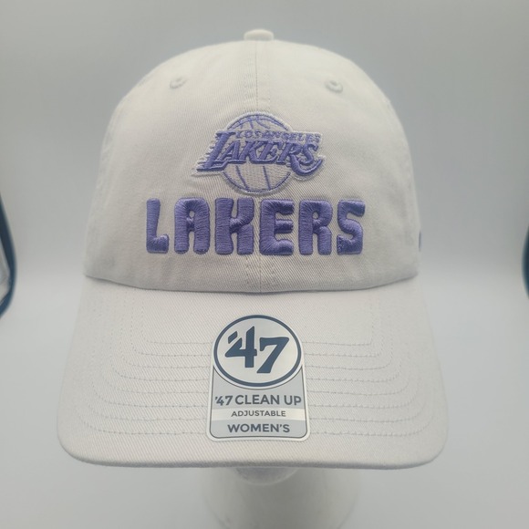 Los Angeles Lakers Women's '47  White Luminance Clean Up Strap Back NWT - Picture 1 of 7